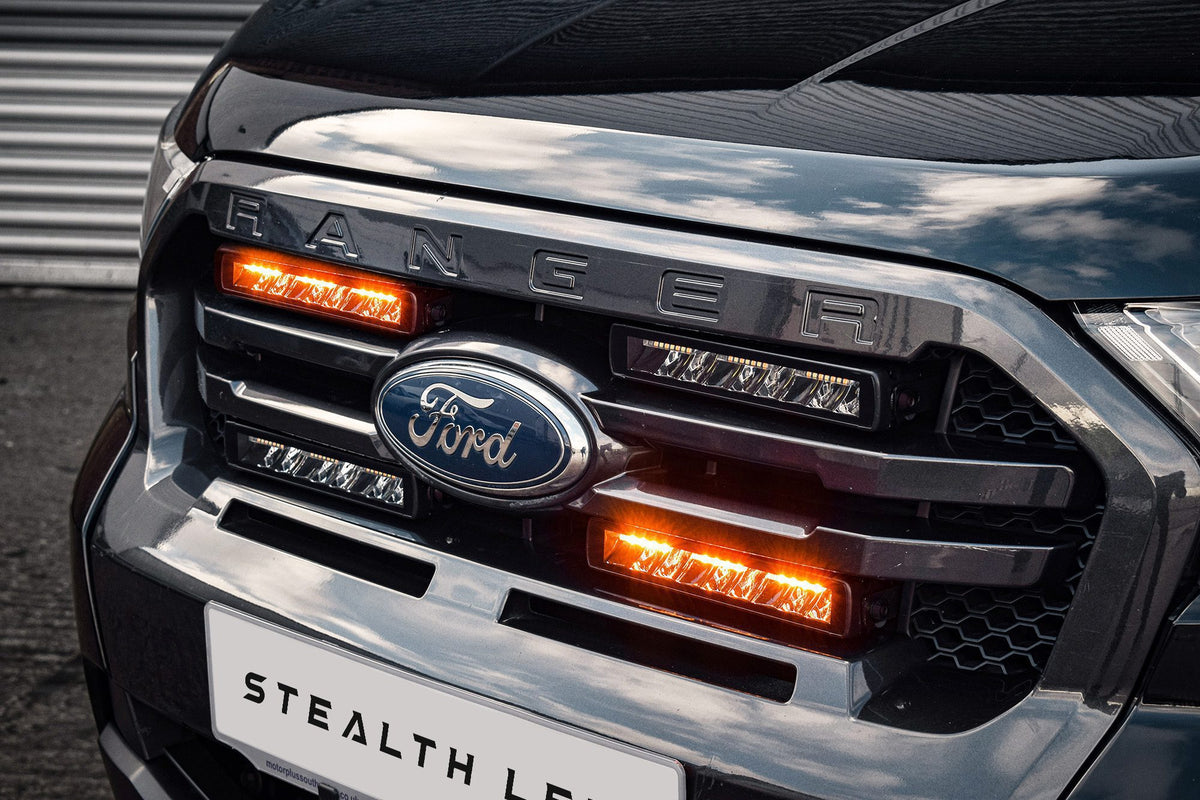 Stealth LED Ford Ranger T8 2018-2022 Quad 10" Flashing Luminous LED Integration Grille Kit - 15,120 Lumens