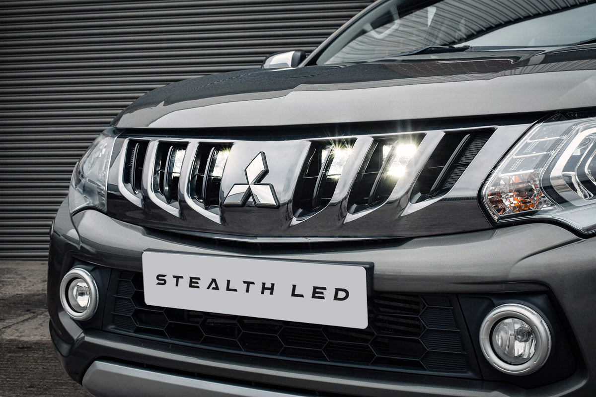 Stealth LED Mitsubishi L200 2015-2019 Quad 3" Luminous LED Integration Grille Kit - 19,200 Lumens