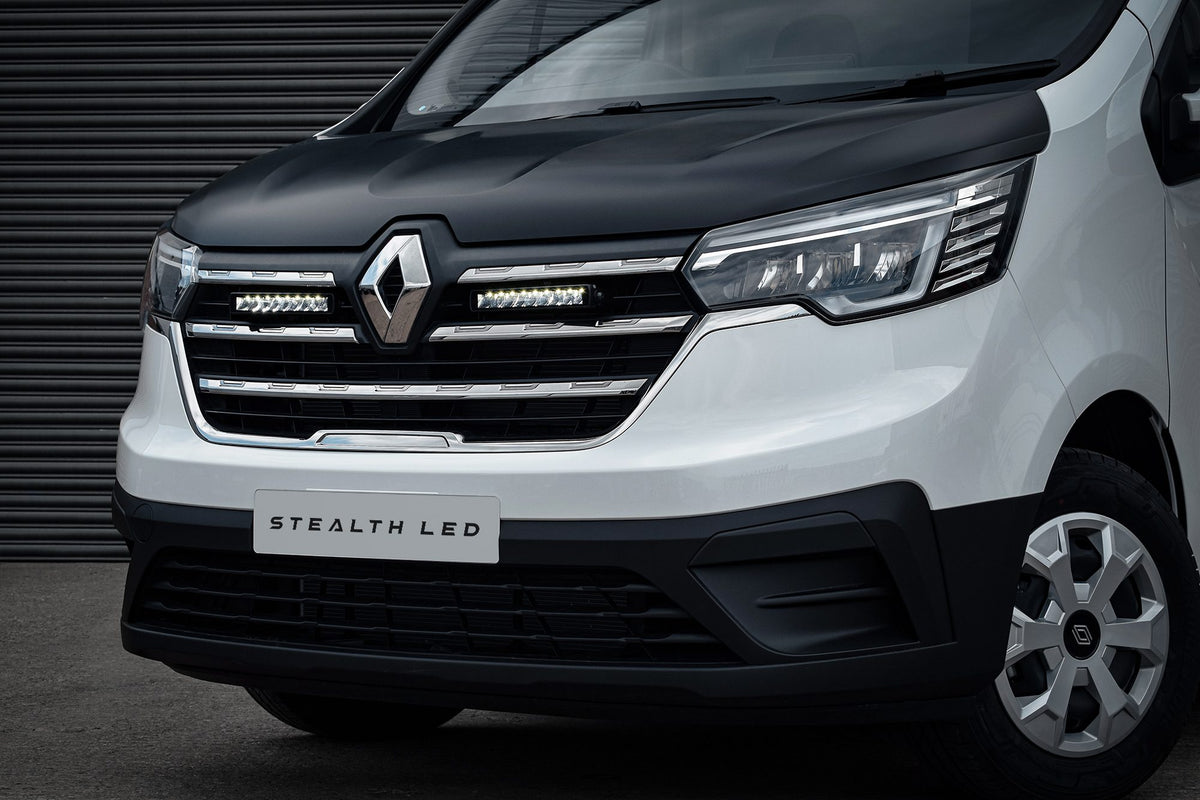 Stealth LED Renault Trafic 2023+ Twin 10" Luminous LED Integration Grille Kit - 7,560 Lumens