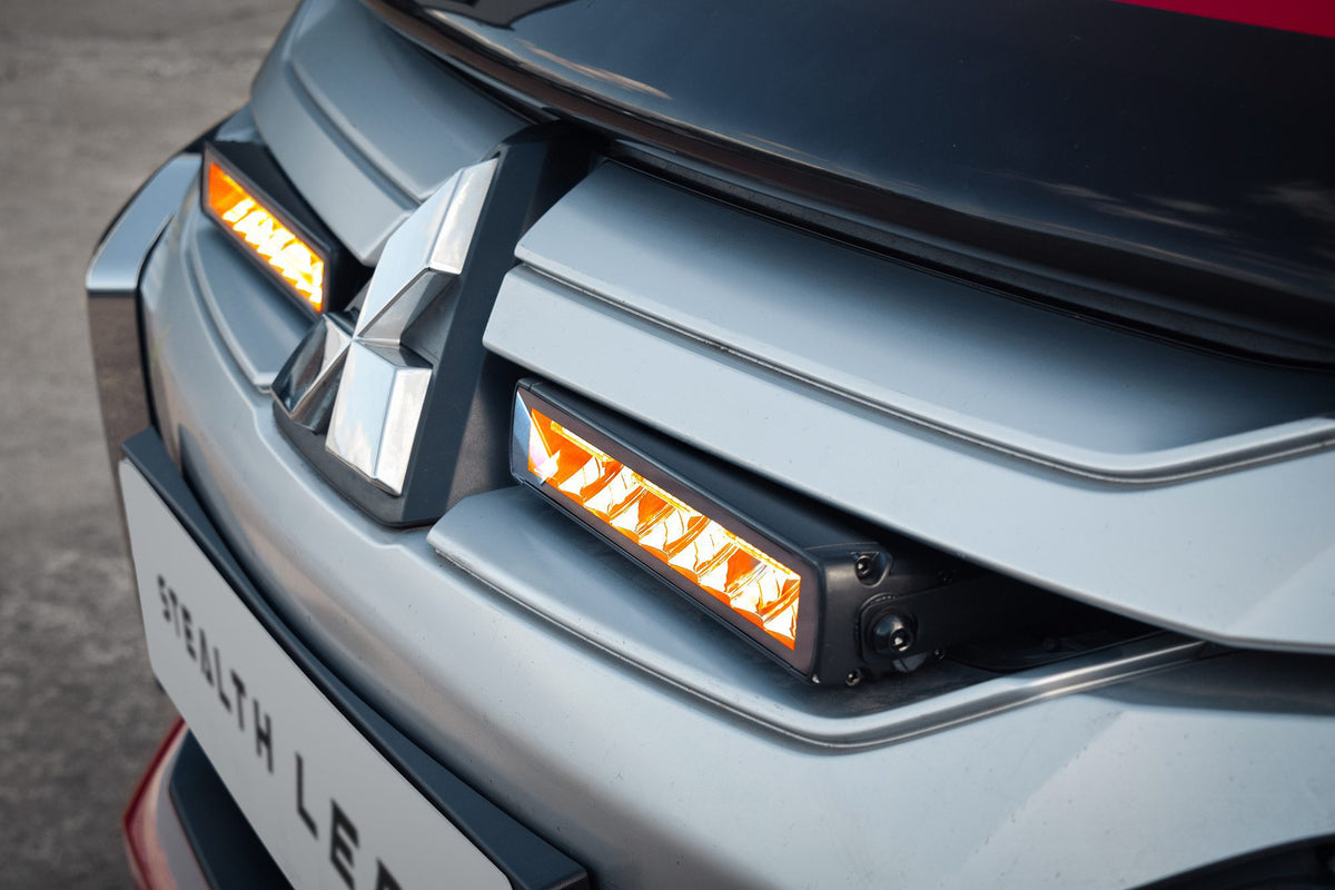 Stealth LED Mitsubishi L200 2019-2023 Twin 10" Flashing Luminous LED Integration Grille Kit - 7,560 Lumens
