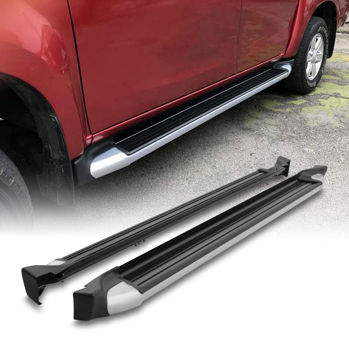 Black Side Steps for Isuzu D Max 16+