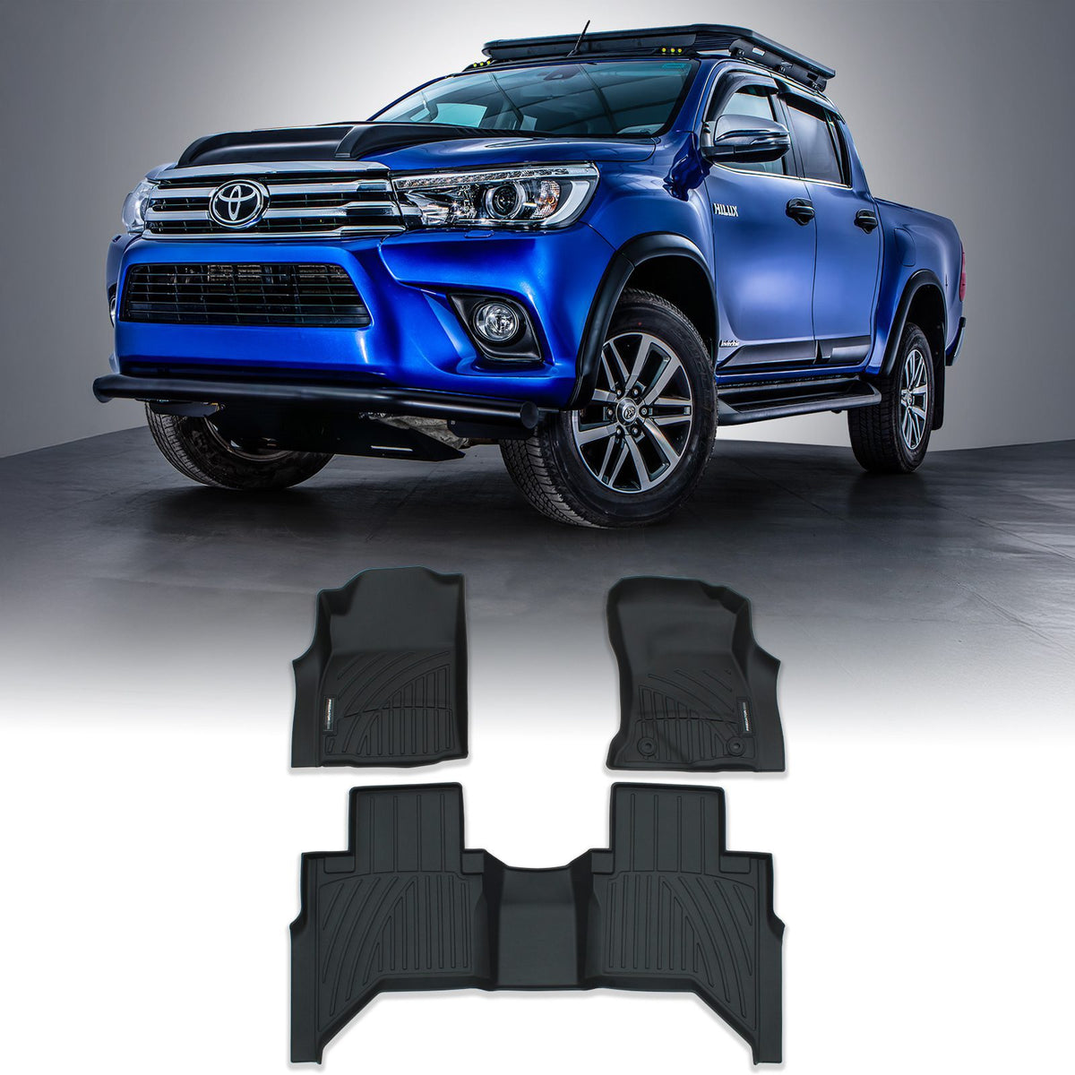 Rubber Floor Mats for Toyota Hilux Revo Manual 2015+