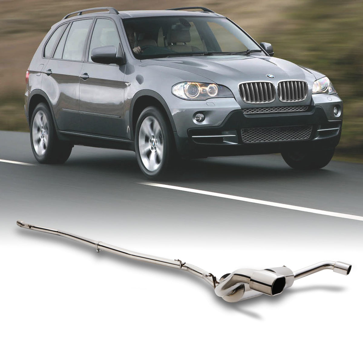 2.5" Cat Back Exhaust System for BMW X5 E70 3.0D M57 06-13
