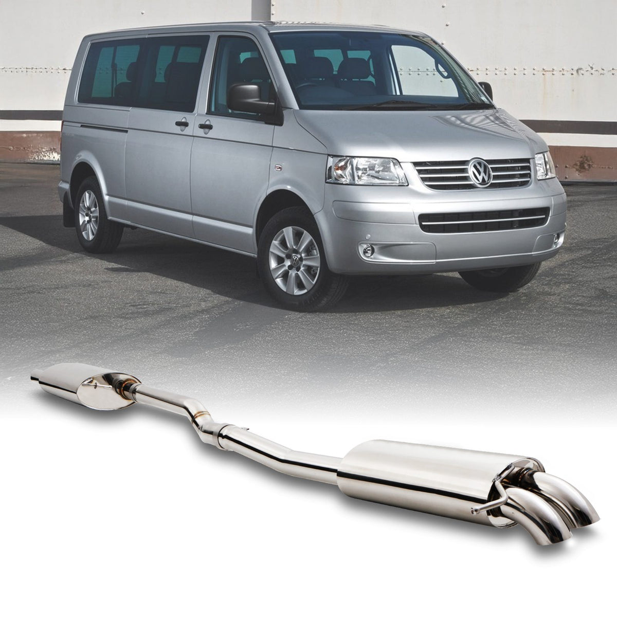 Cat Back Exhaust System for VW Transporter T5 2.5 TDI Long Wheel Base LWB 03-09