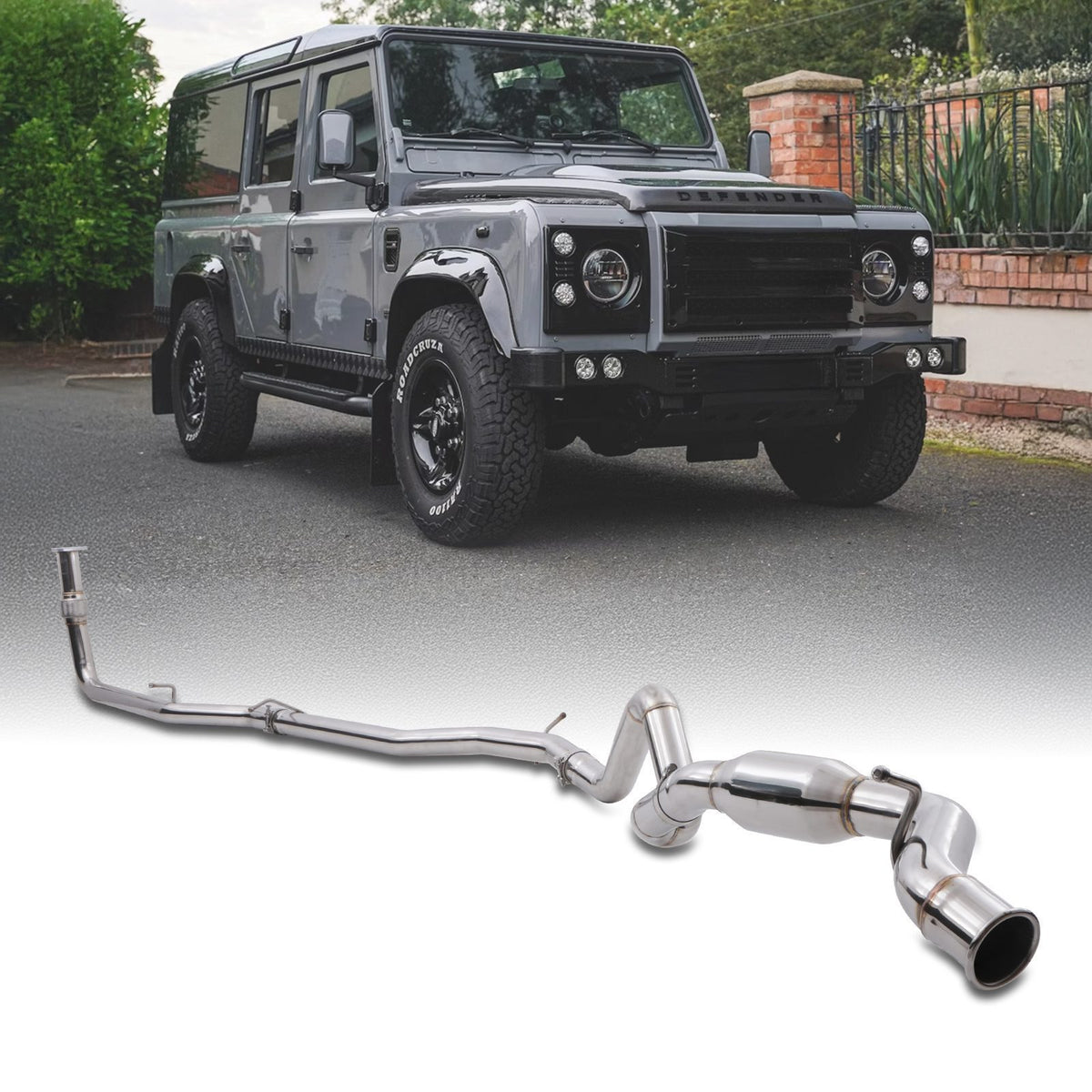 Turbo Back Decat Exhaust System for Land Rover Defender 110 TD5 2.5TD 98-07