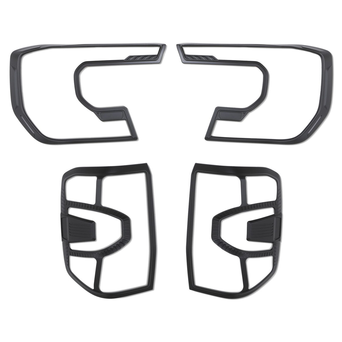 Black Headlight and Tail Light Surrounds Trim for Ford Ranger T9 2023+