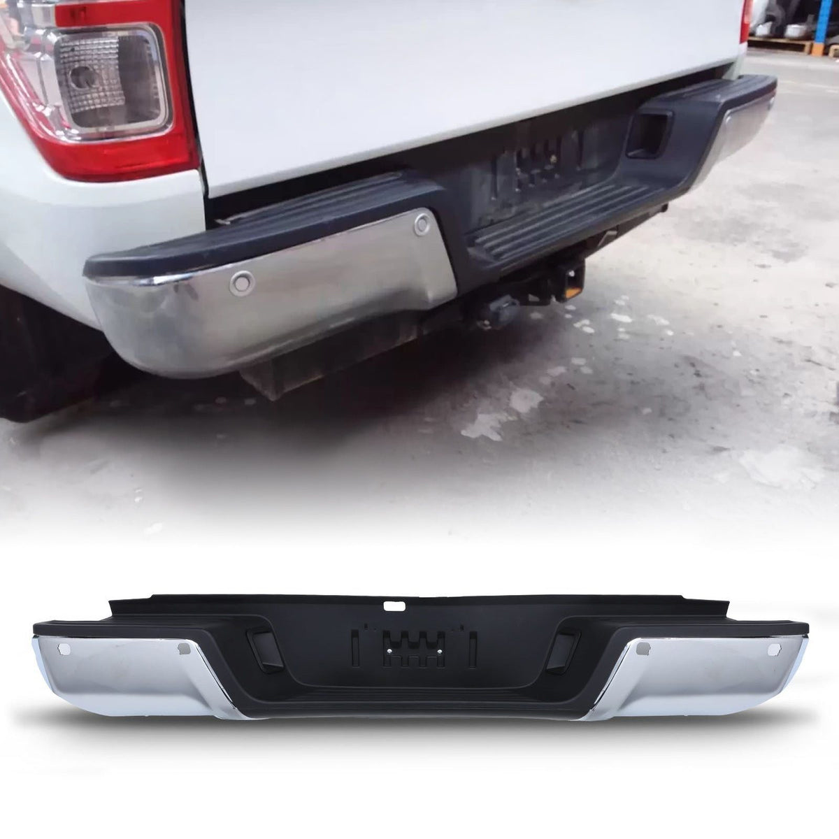 Chrome Rear Bumper for Ford Ranger T6 T7 T8 12-22