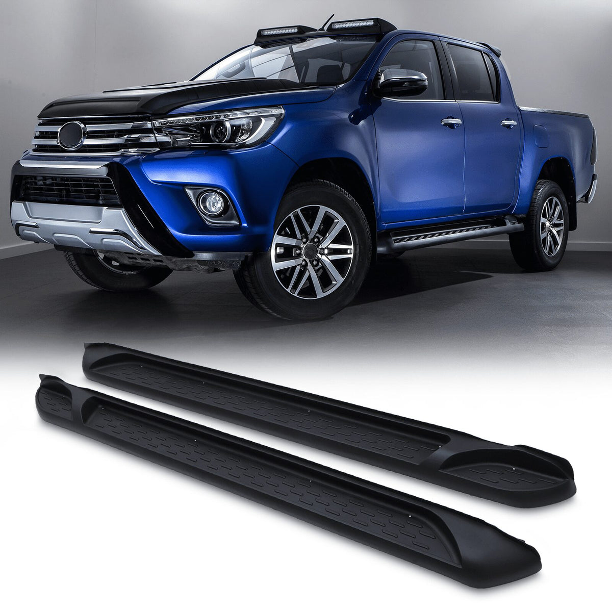 GR Style Side Steps for Toyota Hilux MK8 15-21