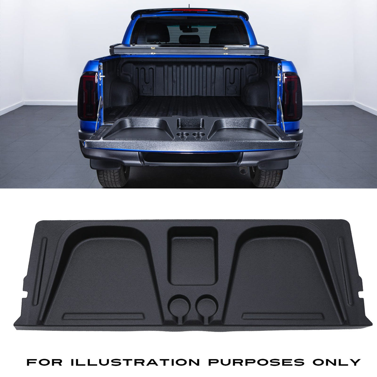 Black Tailgate Seat With Cup Holders for Toyota Hilux Revo MK9 2021+