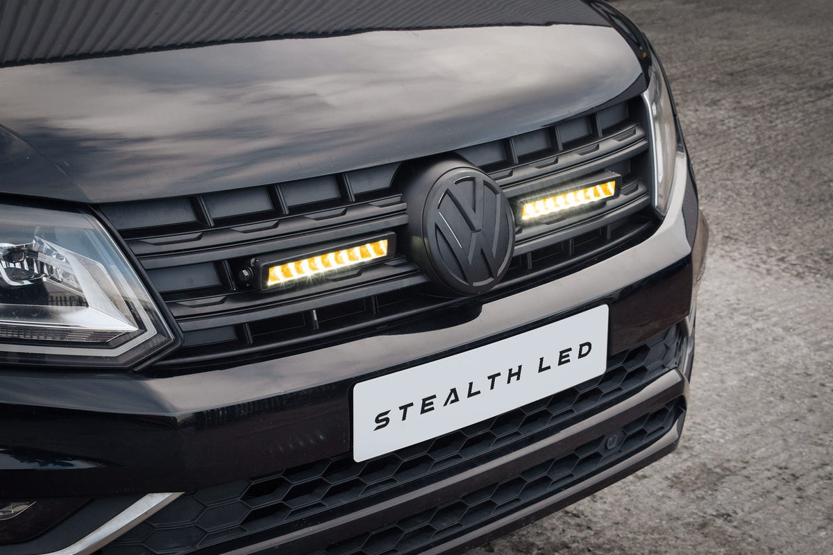 Stealth LED VW Amarok 2016-2022 Twin 10" Flashing Luminous LED Integration Grille Kit - 7,560 Lumens