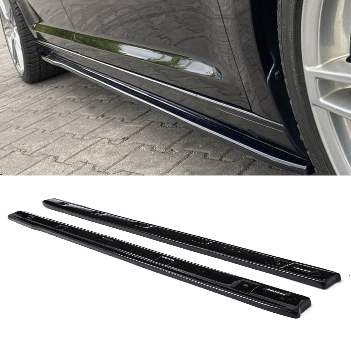 Gloss Black Side Skirts for Volkswagen Caddy MK4 SWB 2015-2020