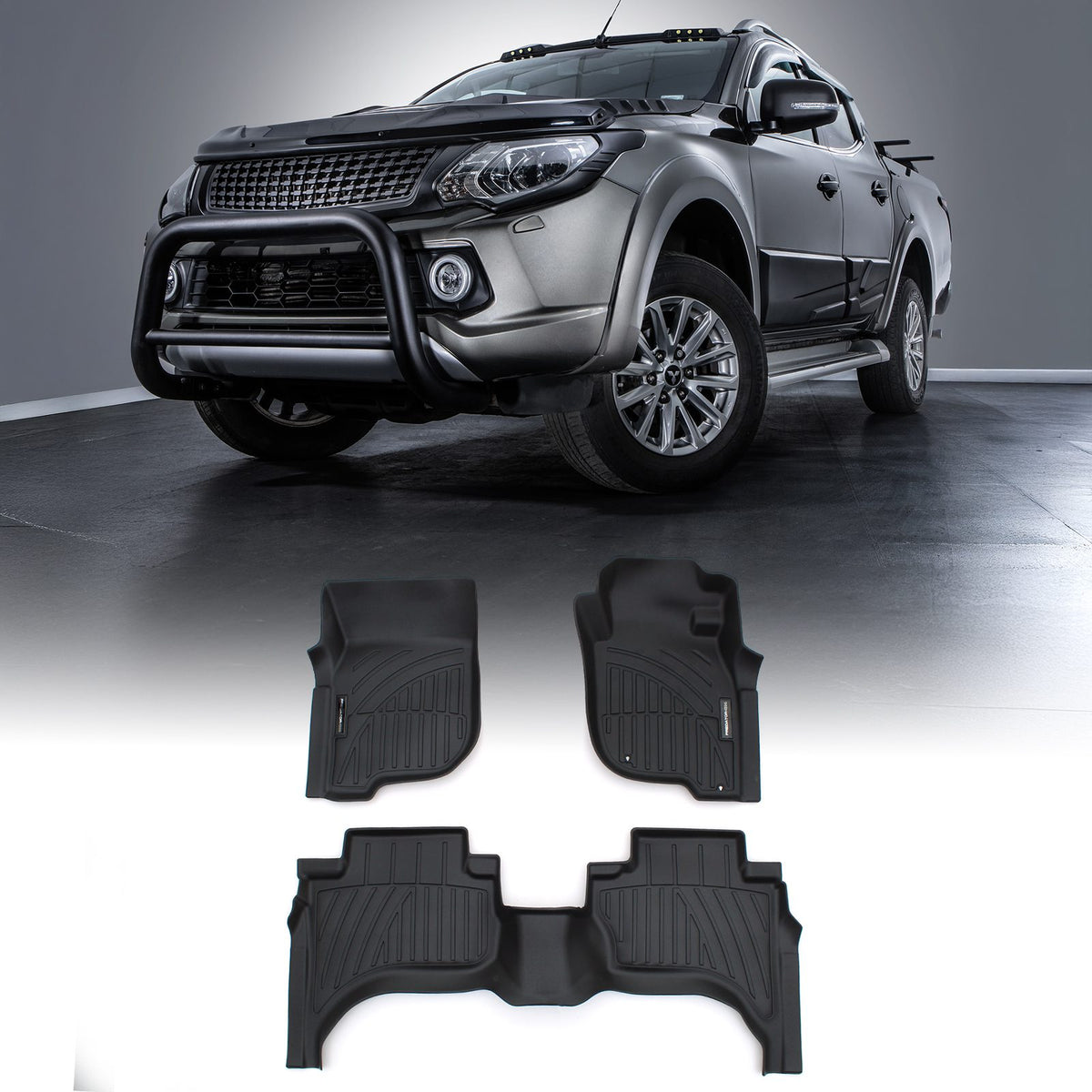 Rubber Floor Mats for Mitsubishi L200 Triton Series 5 Automatic 2015-2019