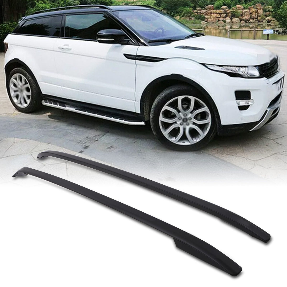 Black Extended Roof Rails for Land Rover Range Rover Evoque L538 13-18