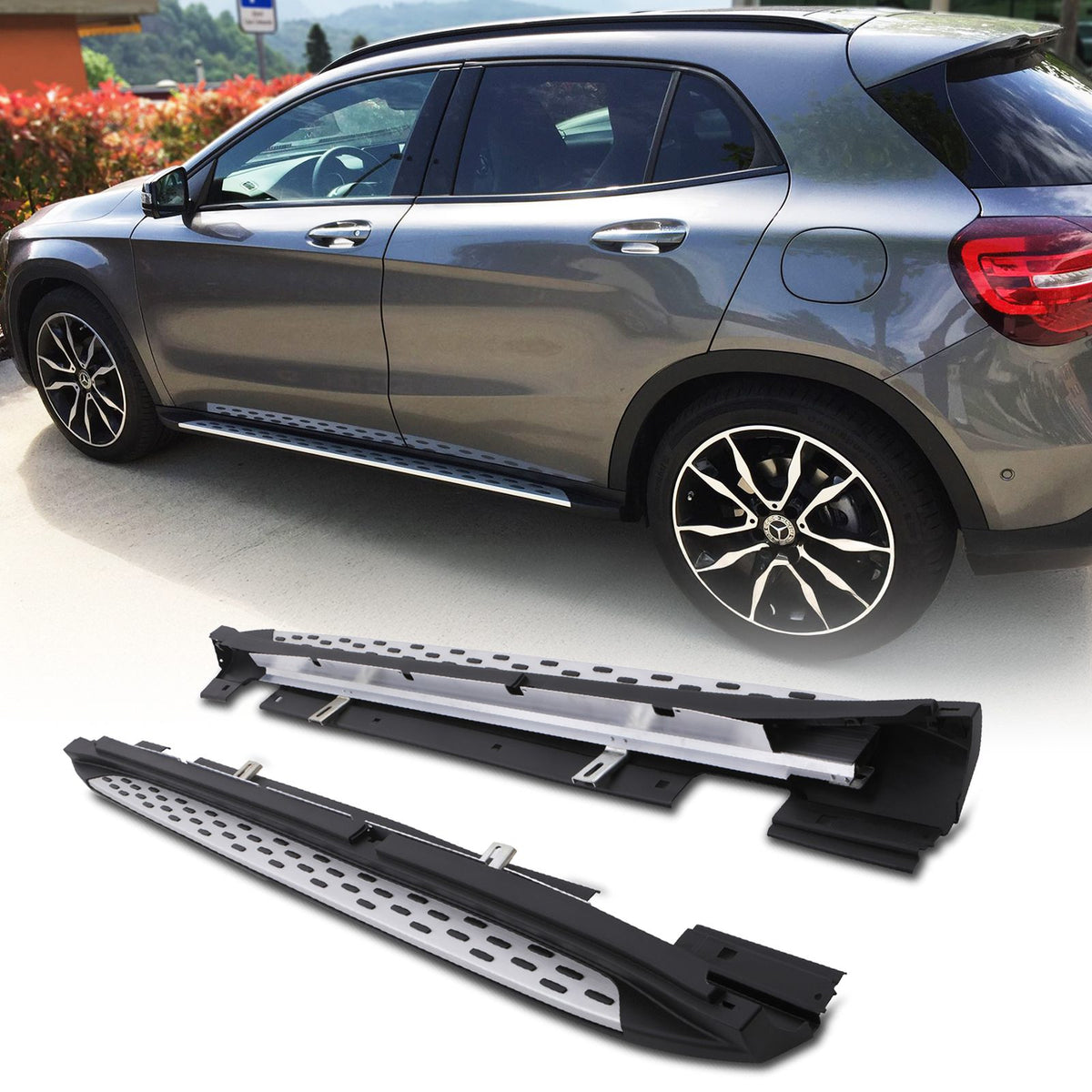 Aluminium Style Side Steps for Mercedes Benz GLA X156 14-20