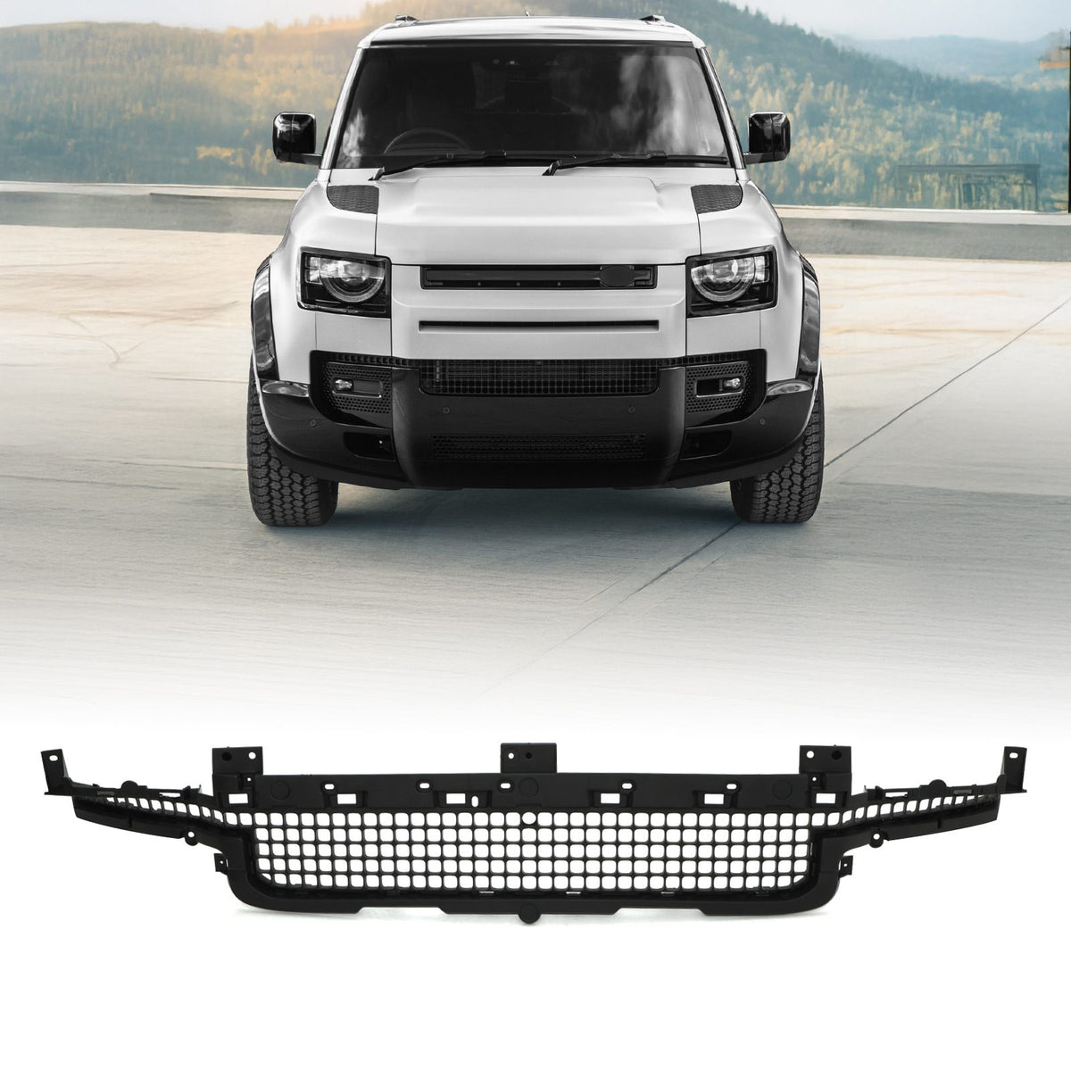 Matte Black Front Lower Grille for Land Rover Defender L663 2020+