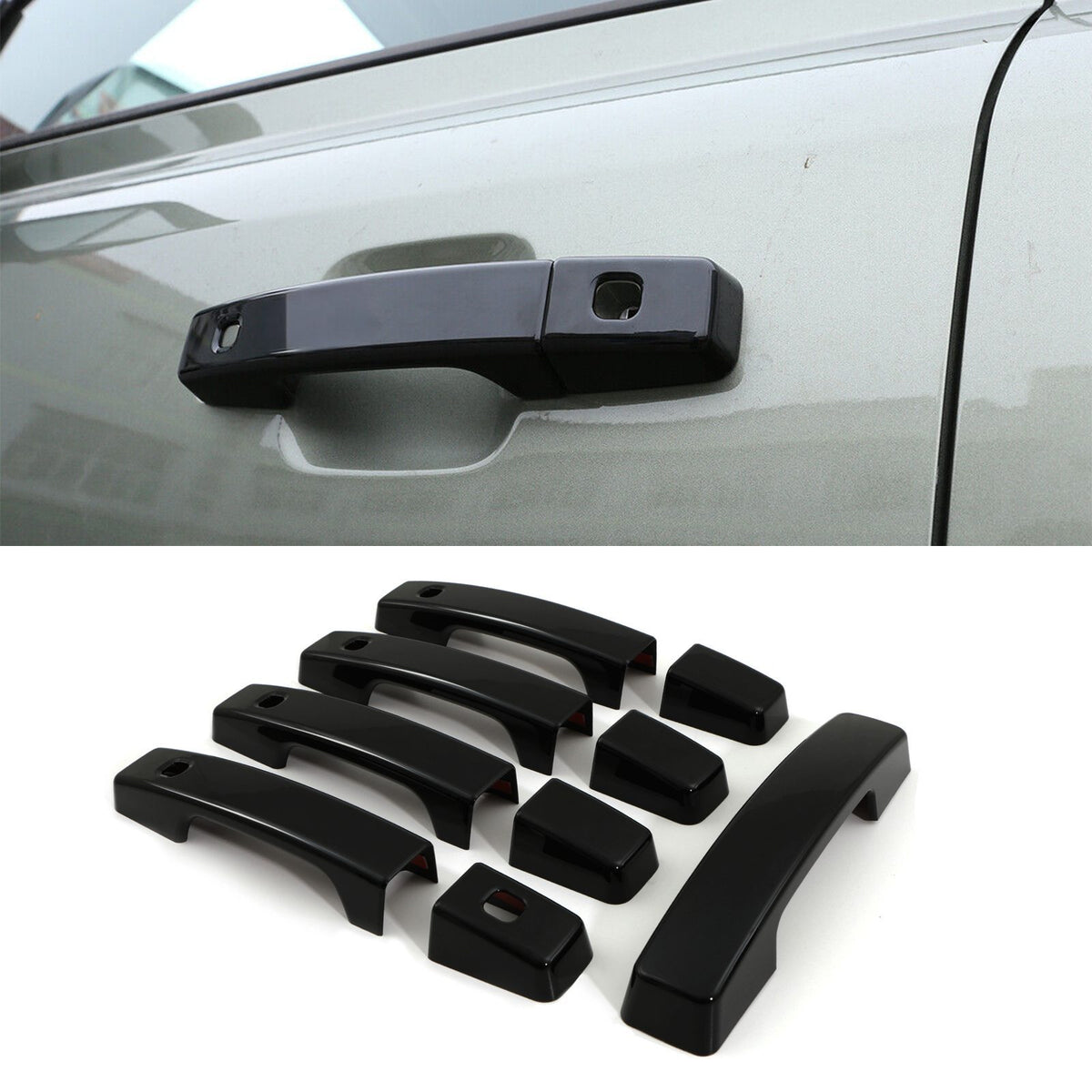 Gloss Black Door Handle Covers for Land Rover Defender 110 130 L663 2020+