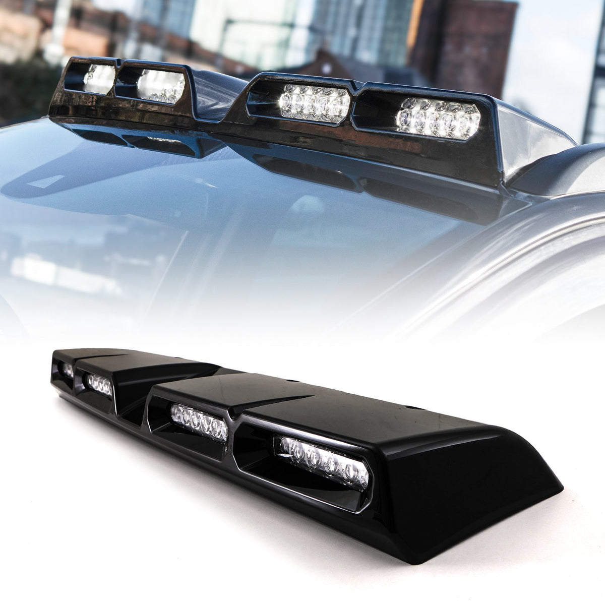 Gloss Black LED Quad Roof Light for Toyota Hilux MK9 2021+