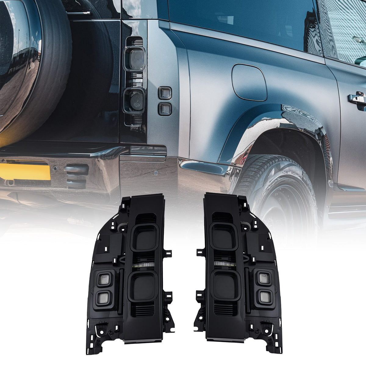 Rear LED Smoked Tail Lamps for Land Rover Defender L663 2020+