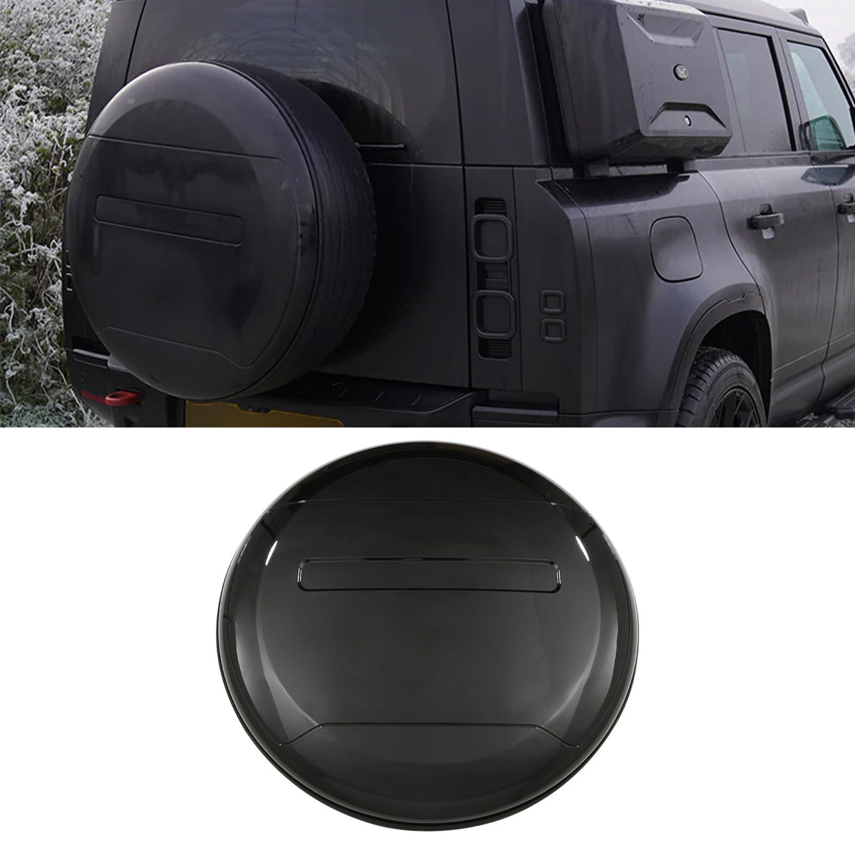 Black Spare Wheel Cover for Land Rover Defender L663 2020+
