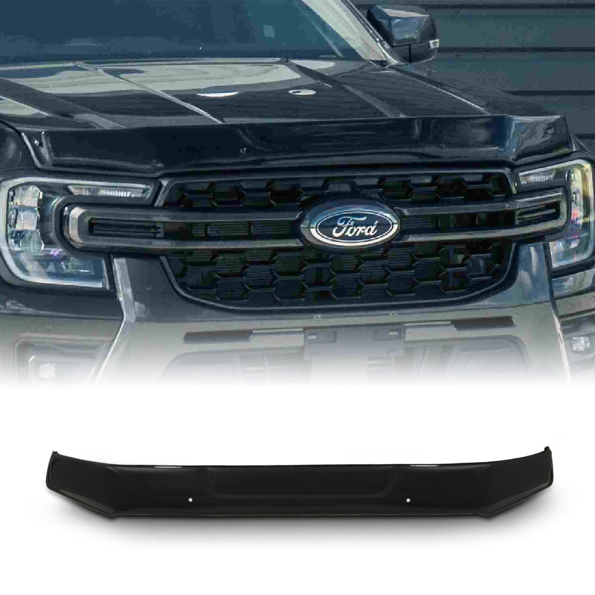 Black Bonnet Guard Cover for Ford Ranger T9 2023+