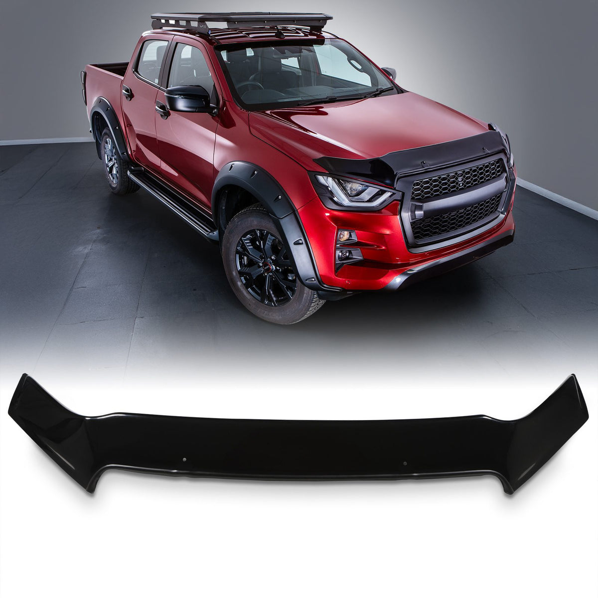 Black Bonnet Guard Protector for Isuzu D Max 2021+