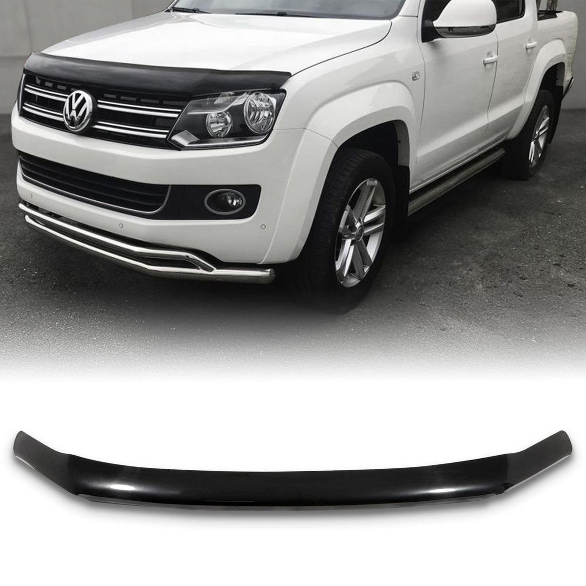 Black Bonnet Guard Protector for Volkswagen VW Amarok MK1 10-20