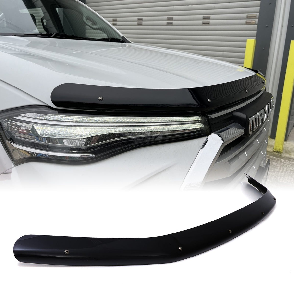 Gloss Black Bonnet Guard for Maxus T90 2022+