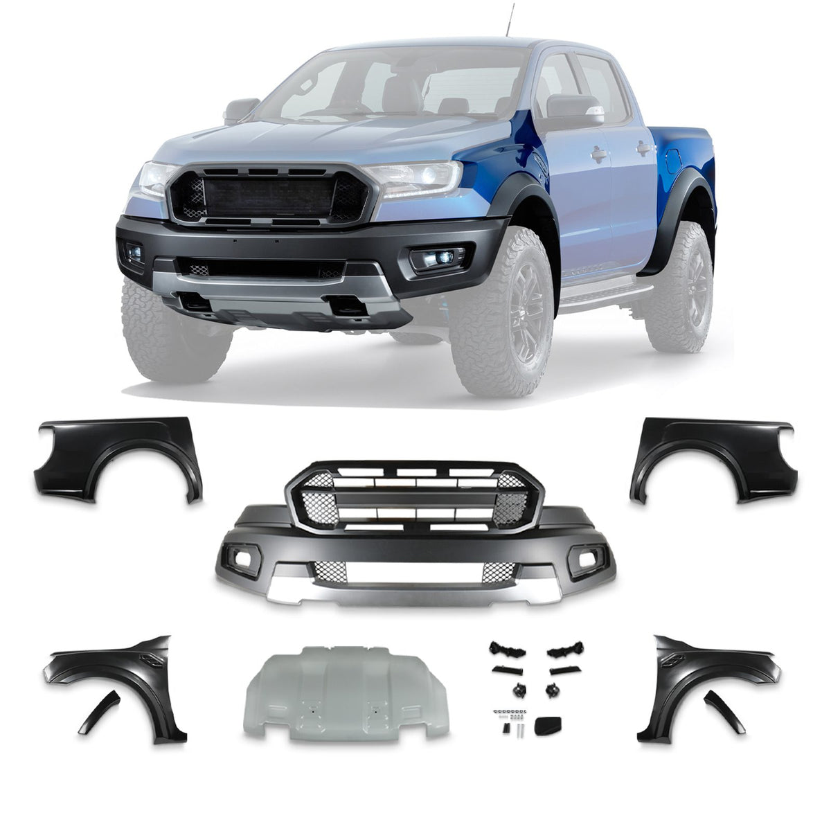 Full Raptor Body Kit for Ford Ranger T7 T8 2015-2021