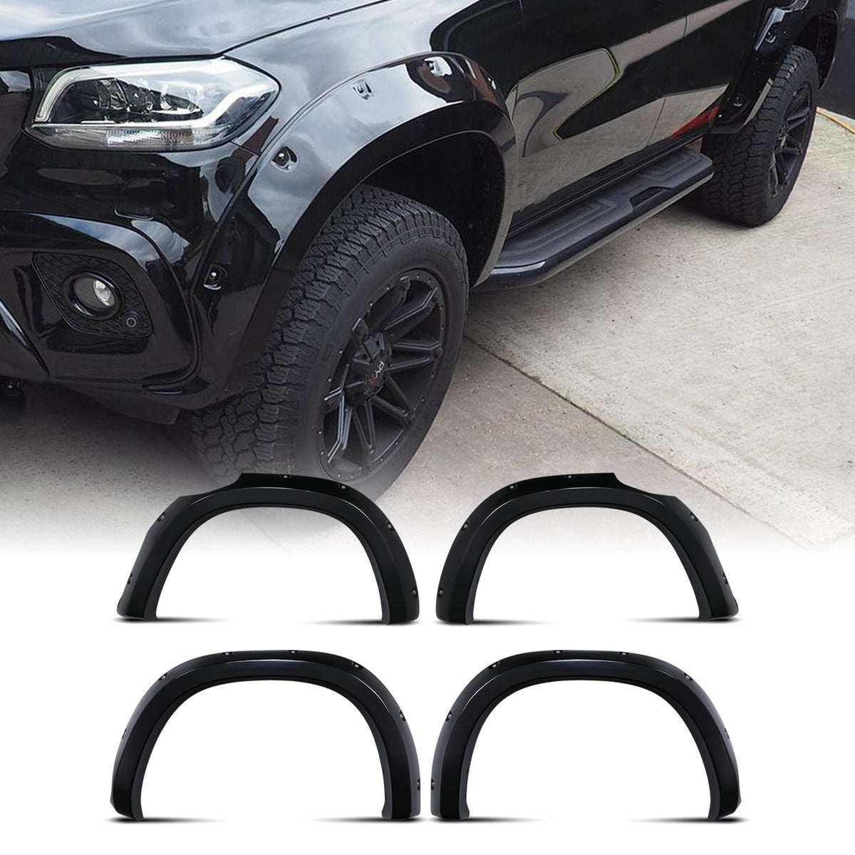 Gloss Black Wheel Arches With AdBlue for Mercedes X-Class 18+