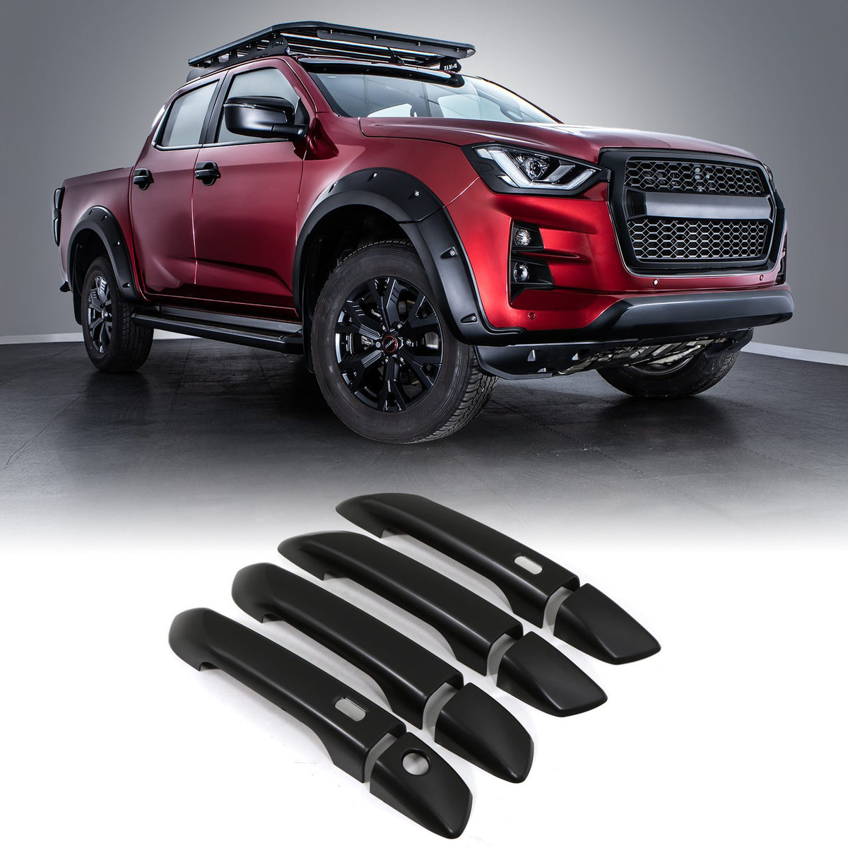 Black Door Handle Covers for Isuzu D-Max RG 2021+