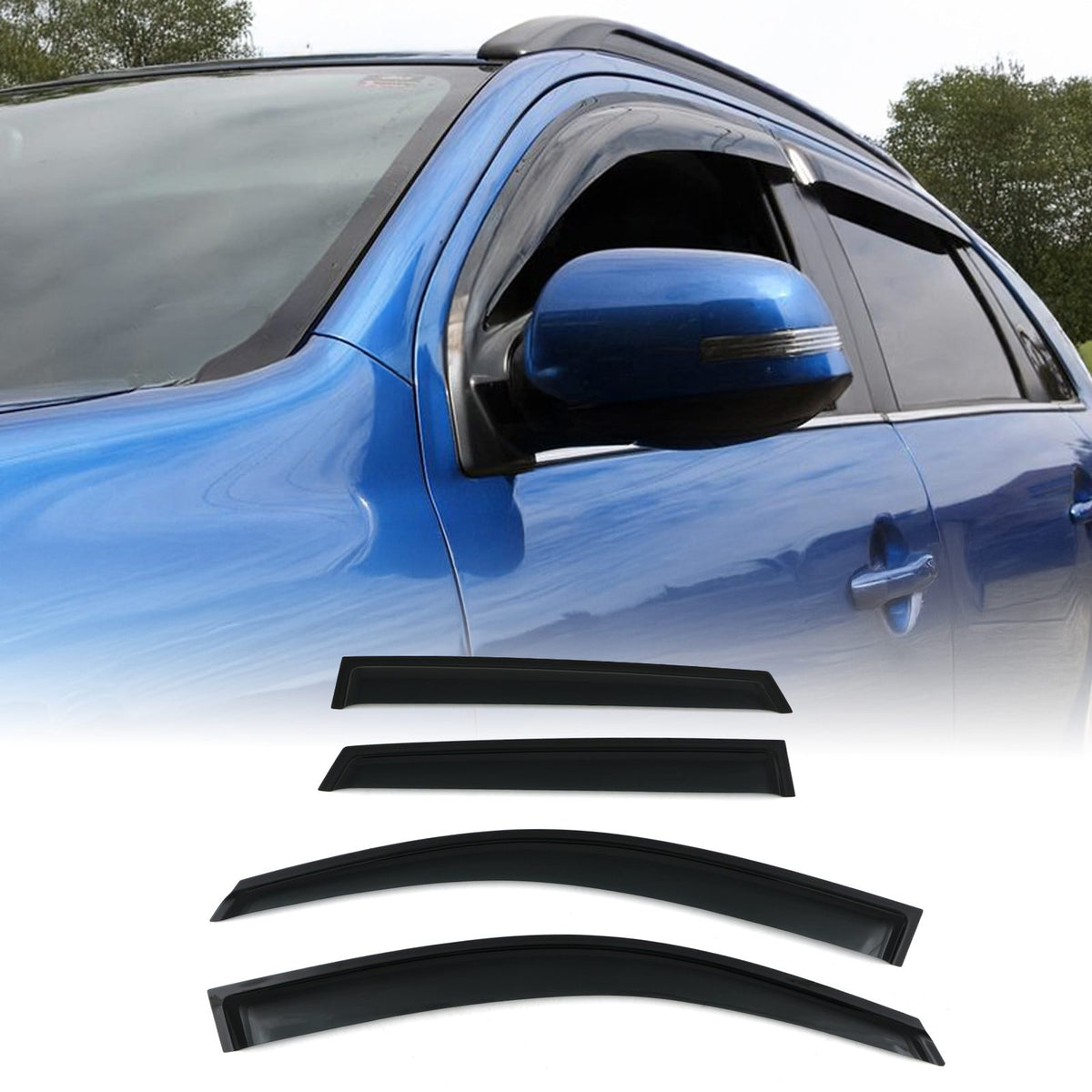 Black Wind Deflectors for Mitsubishi ASX 12-23
