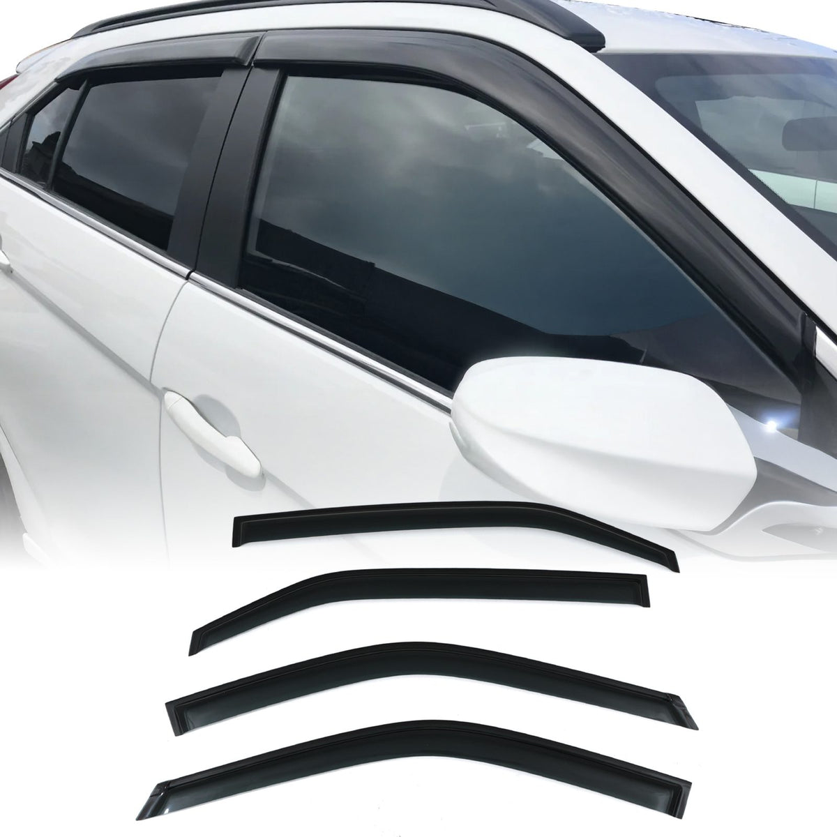 Black Wind Deflectors for Mitsubishi Eclipse Cross 18-20