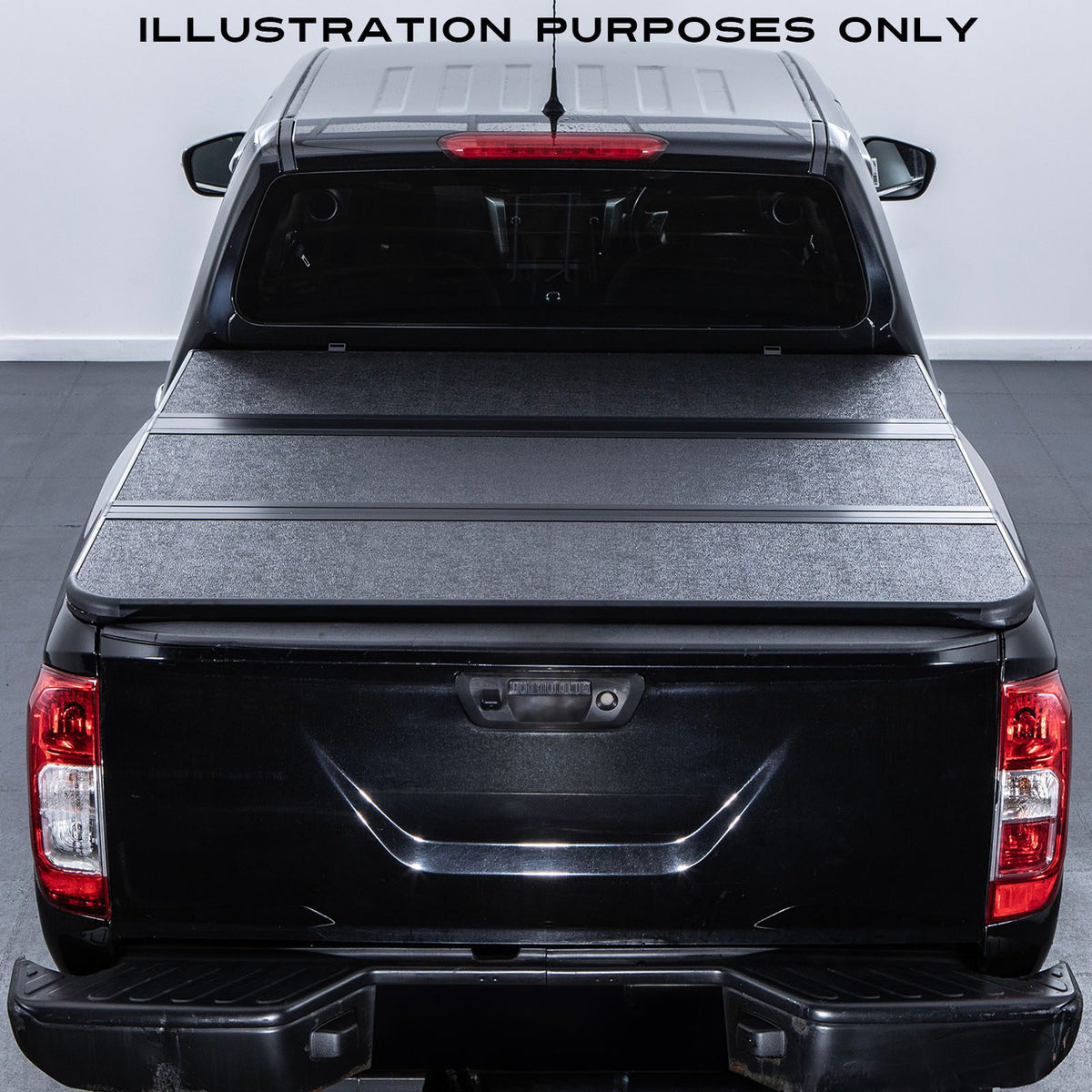 Black Tri-Fold Hard Tonneau Cover for Nissan Navara D23 NP300 2014-2021
