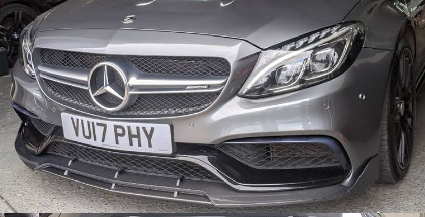 Mercedes C63 AMG W205 2015-2021 Carbon Fibre Brabus Style A Front Splitter