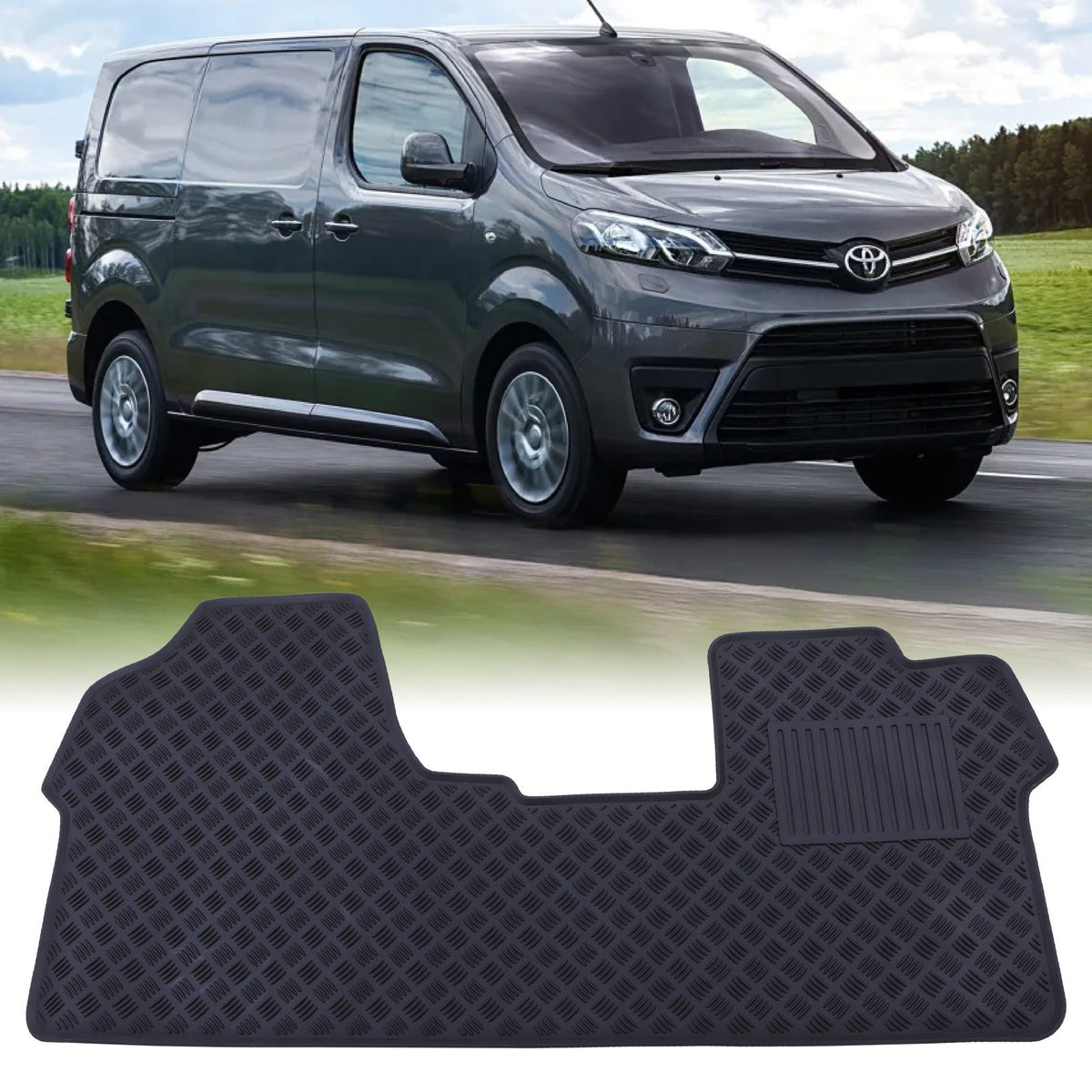 Black Rubber Floor Mat for Toyota Proace MK2 2016+