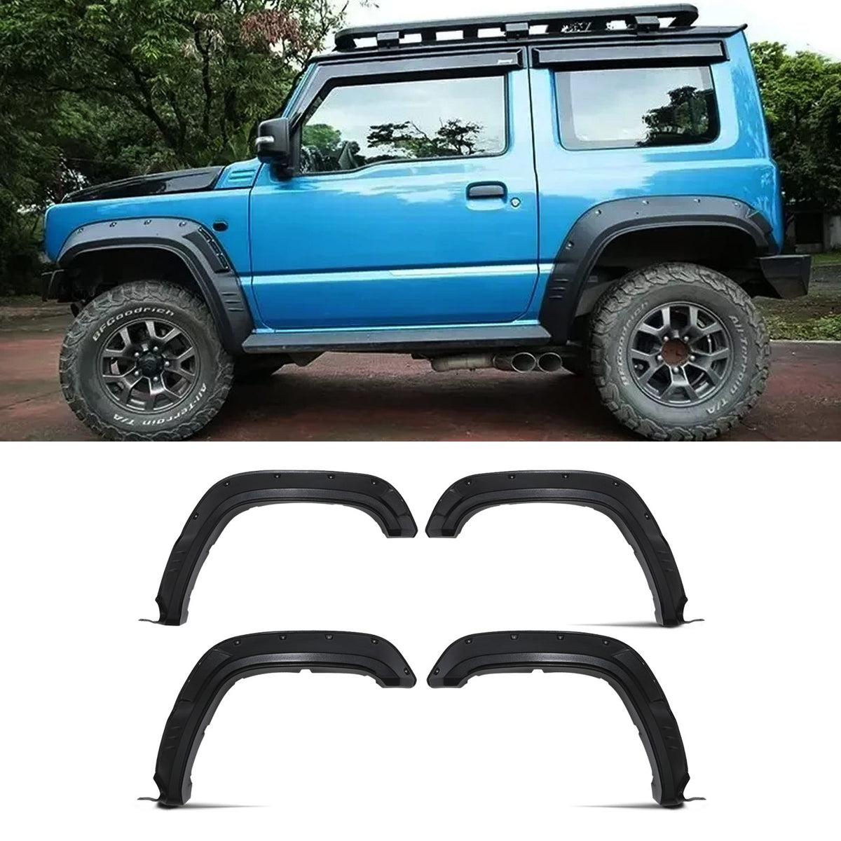Matt Black Wide Fender Flare Kit for Suzuki Jimny JB74 2018+