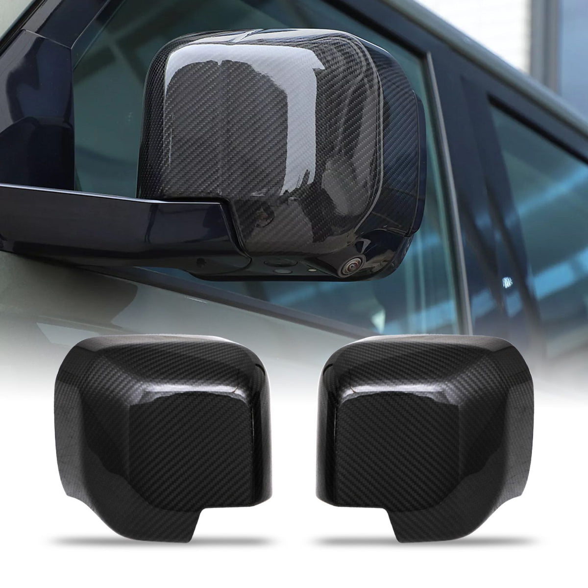 Dry Carbon Fibre Side View Wing Mirror Covers for Land Rover Defender L663 2020+