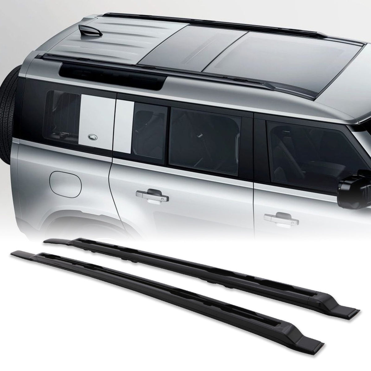 Black Roof Rails for Land Rover Defender L663 110 2020+