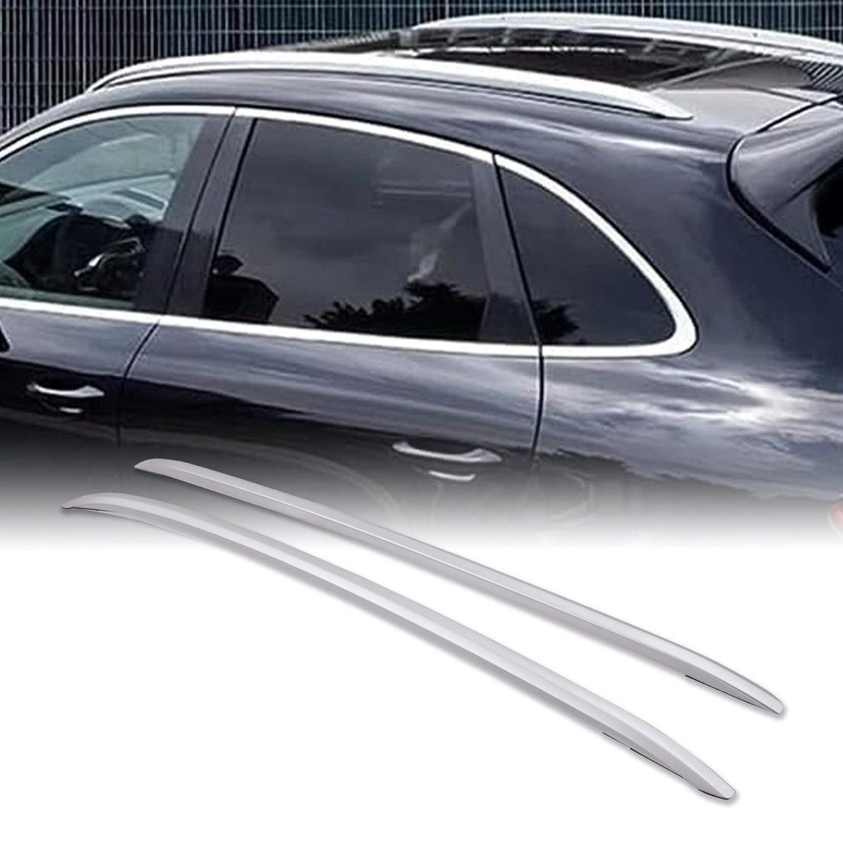 Silver Roof Rails for Porsche Macan 14-21