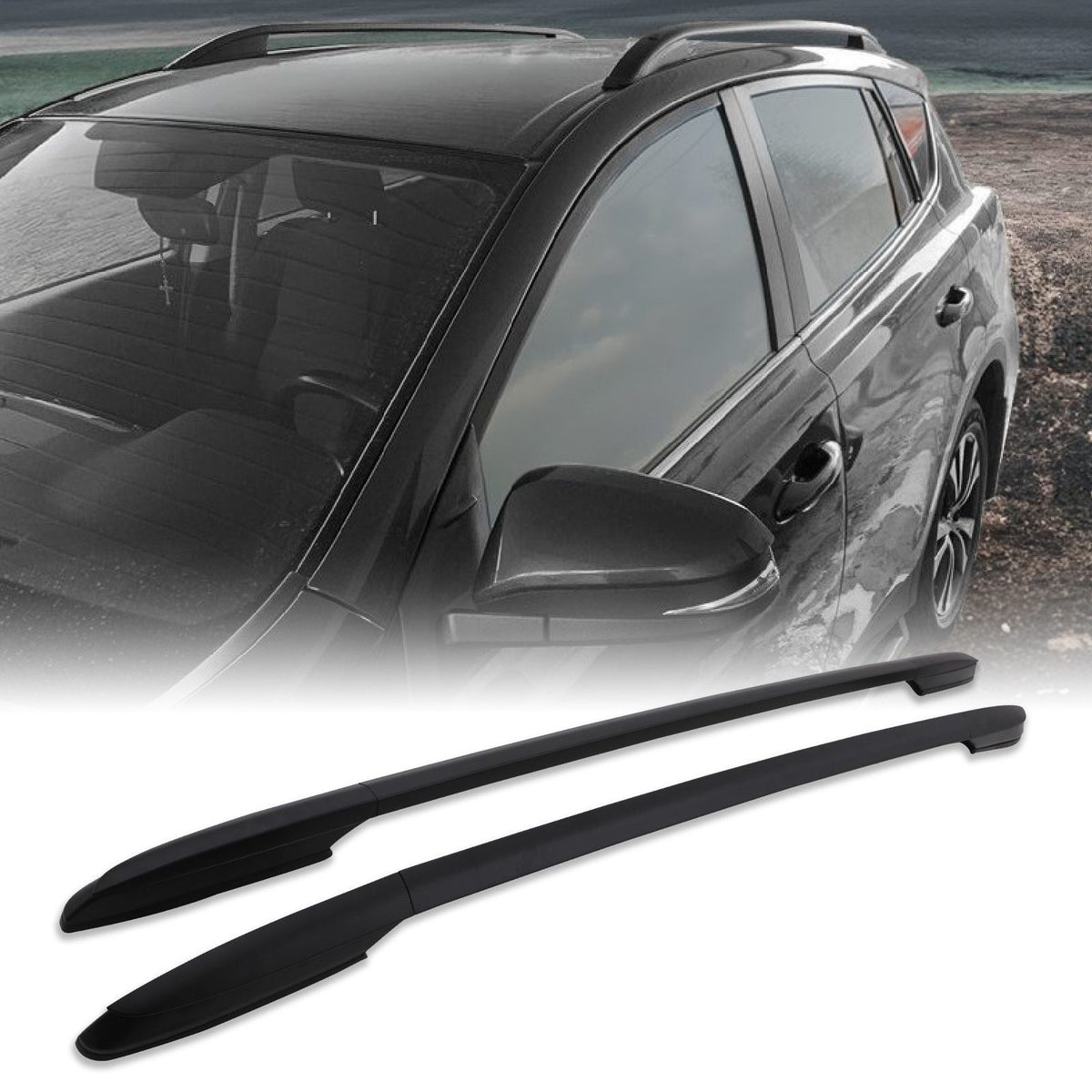 Black Roof Rails for Toyota RAV4 XA40 13-18