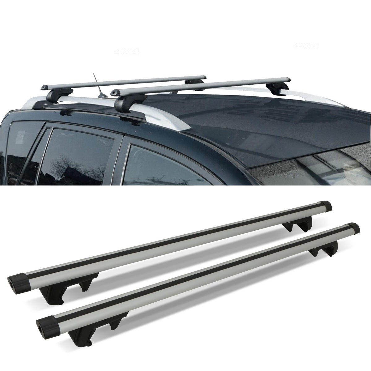 Universal 1.25m Locking Roof Rail Cross Bars