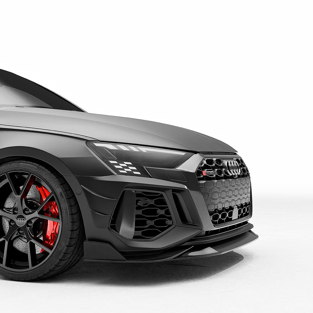 AUDI RS3 8Y CARBON FIBRE FRONT BUMPER CANARDS - CT DESIGN