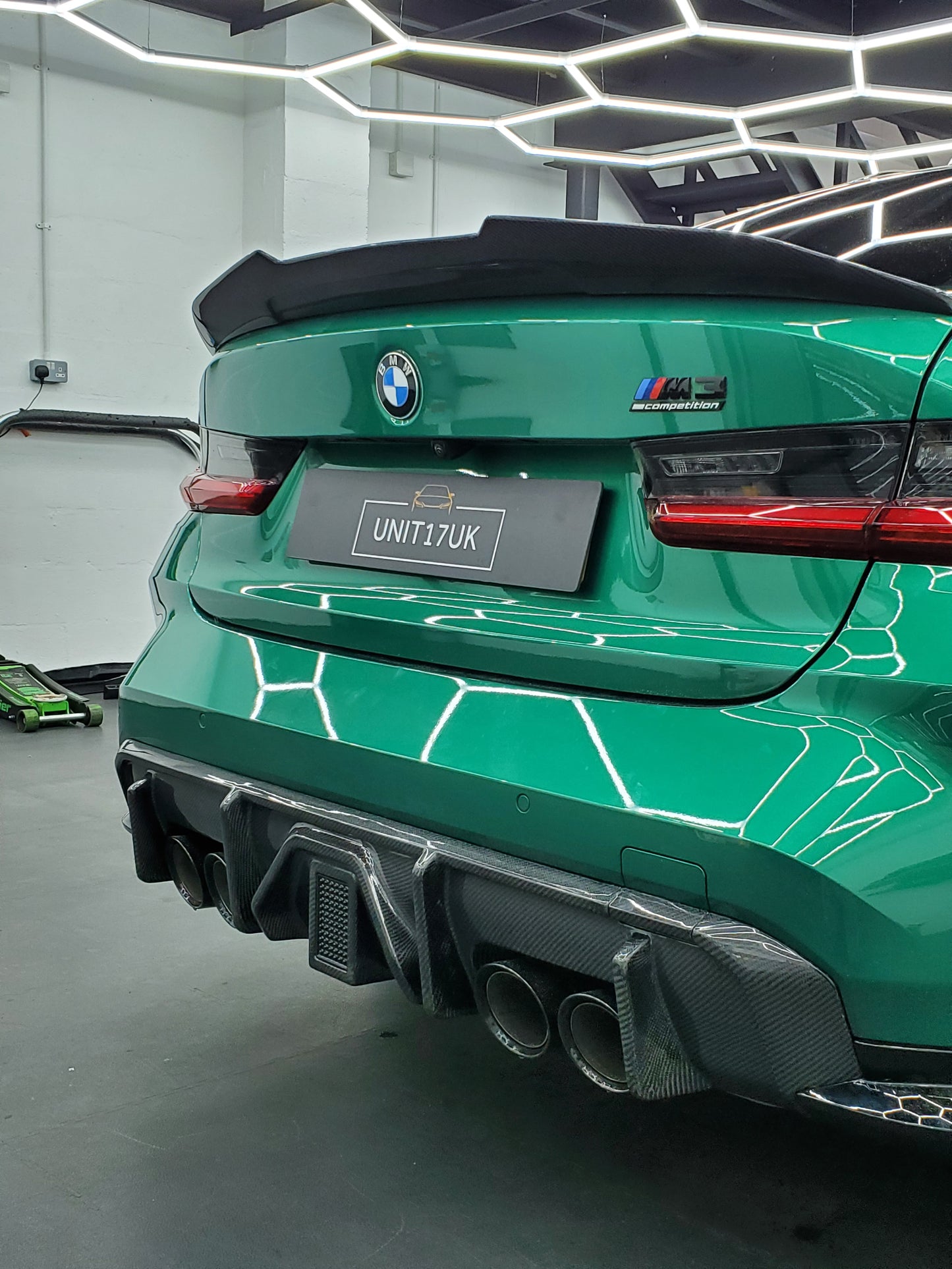 BMW G80 G82 G83 M3 m4 2021-Present CARBON FIBRE REAR DIFFUSER With F1 Style Brake light