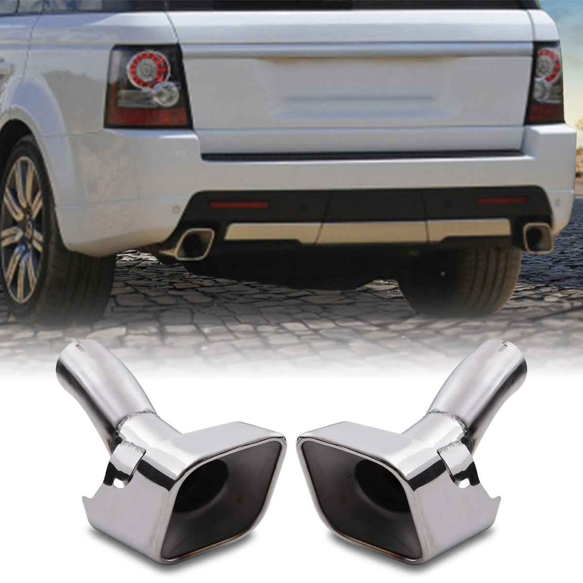 Diesel Exhaust Tail Pipe Trims for Range Rover Sport L320 10-13