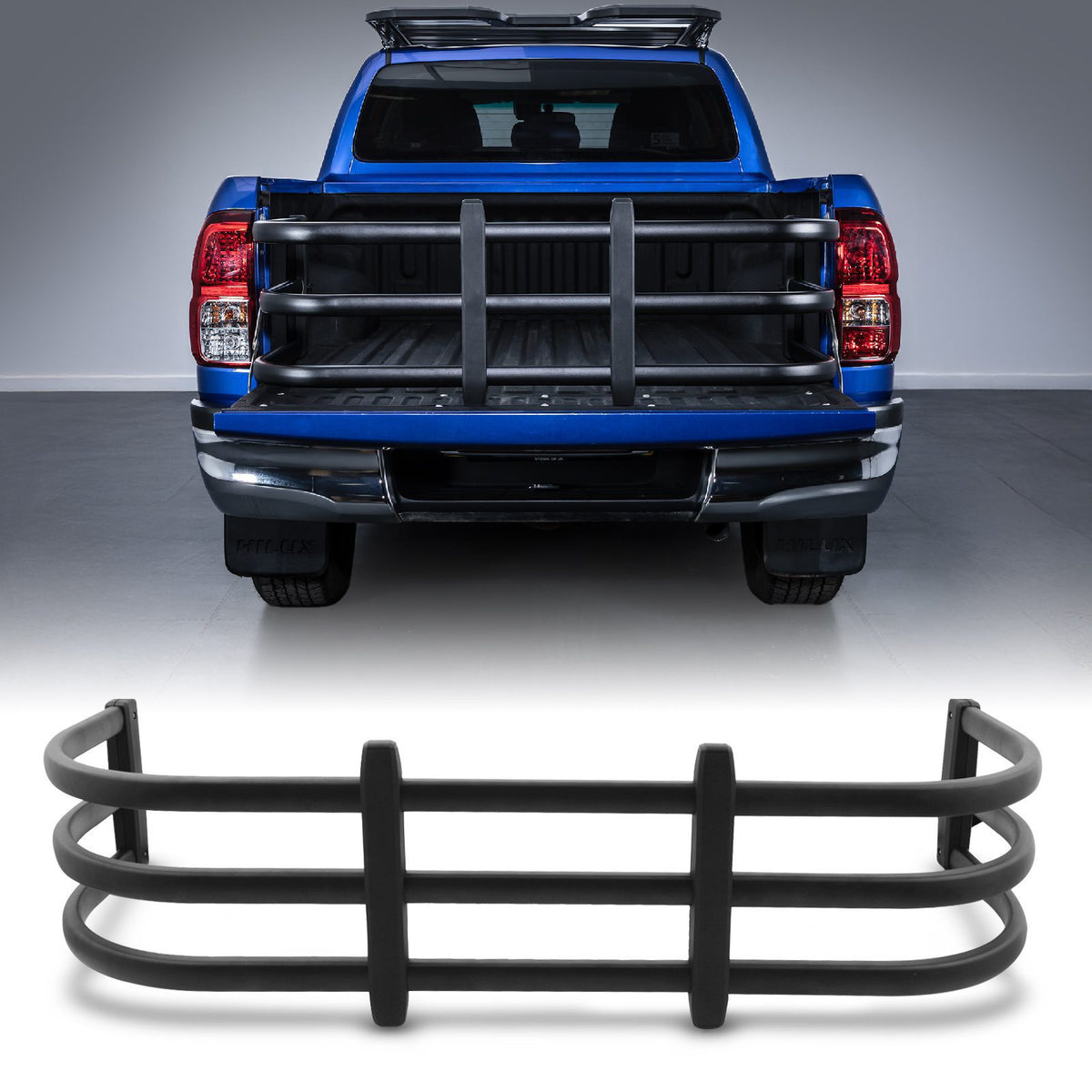 Black Truck Bed Extender Rack for Toyota Hilux Revo 2015+
