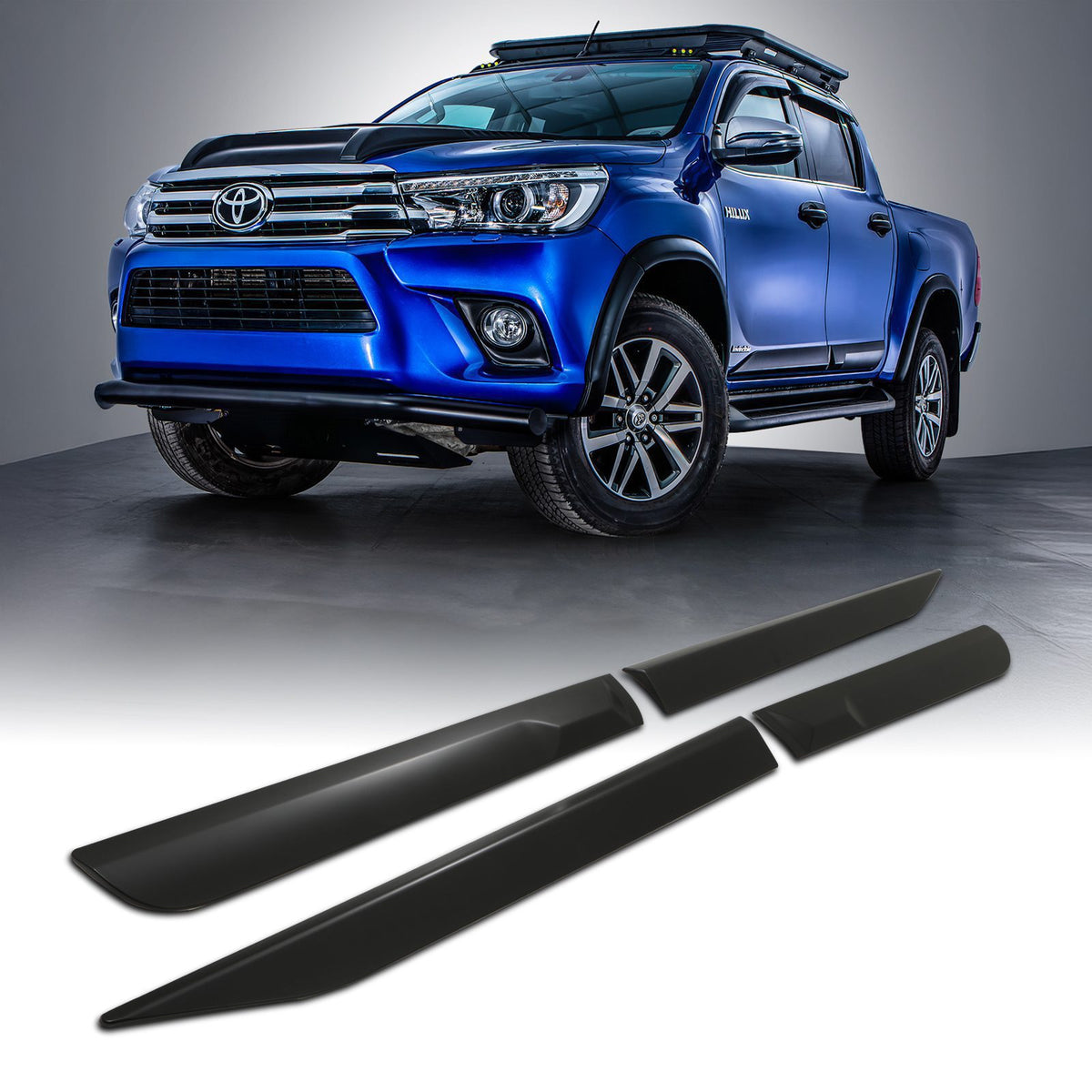 Black Body Door Cladding for Toyota Hilux Revo 15-23