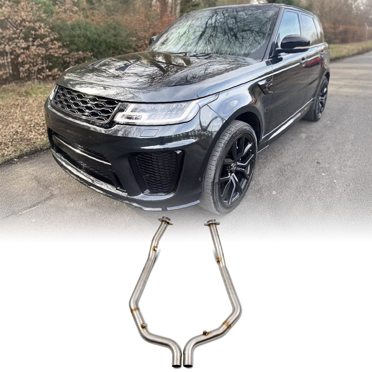 Exhaust Decat Pipes for Range Rover Sport SVR 5.0 V8 L494 15-22