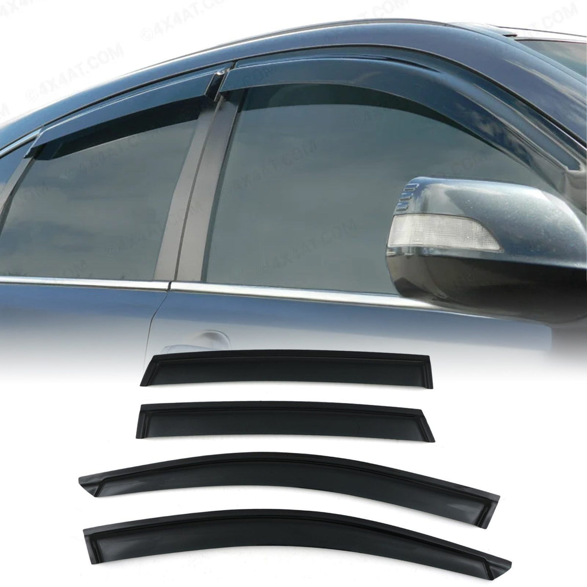 Black Wind Deflectors for Honda CR-V MK4 12-15