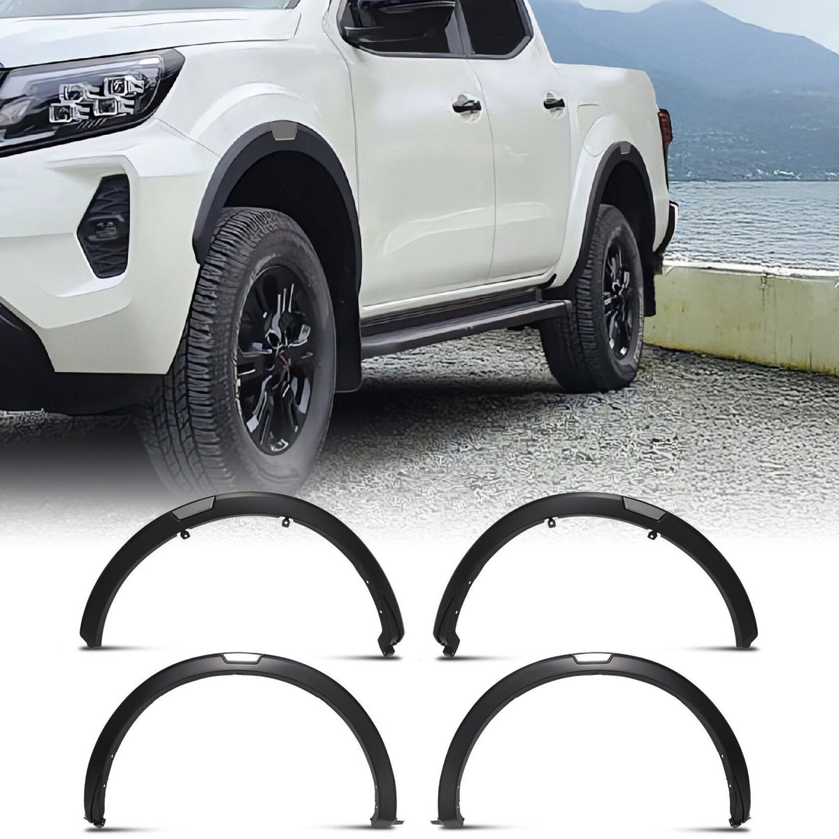 Slim Black Fender Flares for Nissan Navara D23 NP300 15-21
