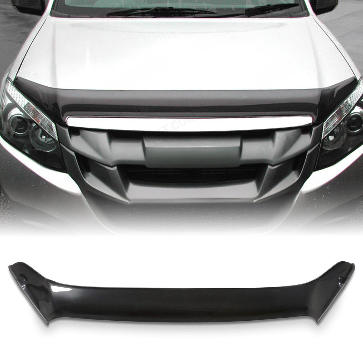 Black Bonnet Guard Protector for Isuzu D Max RT 16-19